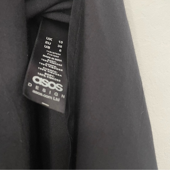 ASOS designs- black petite cover up sarong wrap skirt w side tie- US 6 - Picture 12 of 15